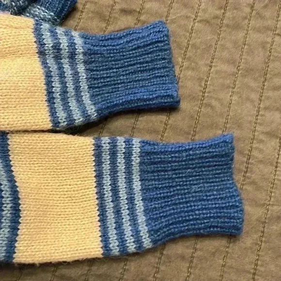 Love Sticth blue & cream stripped sweater jacket with pockets Size Large - Picture 10 of 10